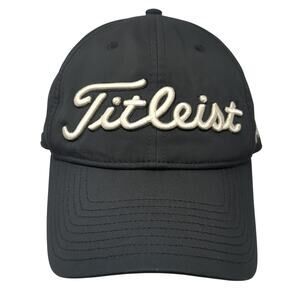 Fitleist FJ Pro V1 Slideback Baseball Cap Black One Size Adjustable Embroidered
